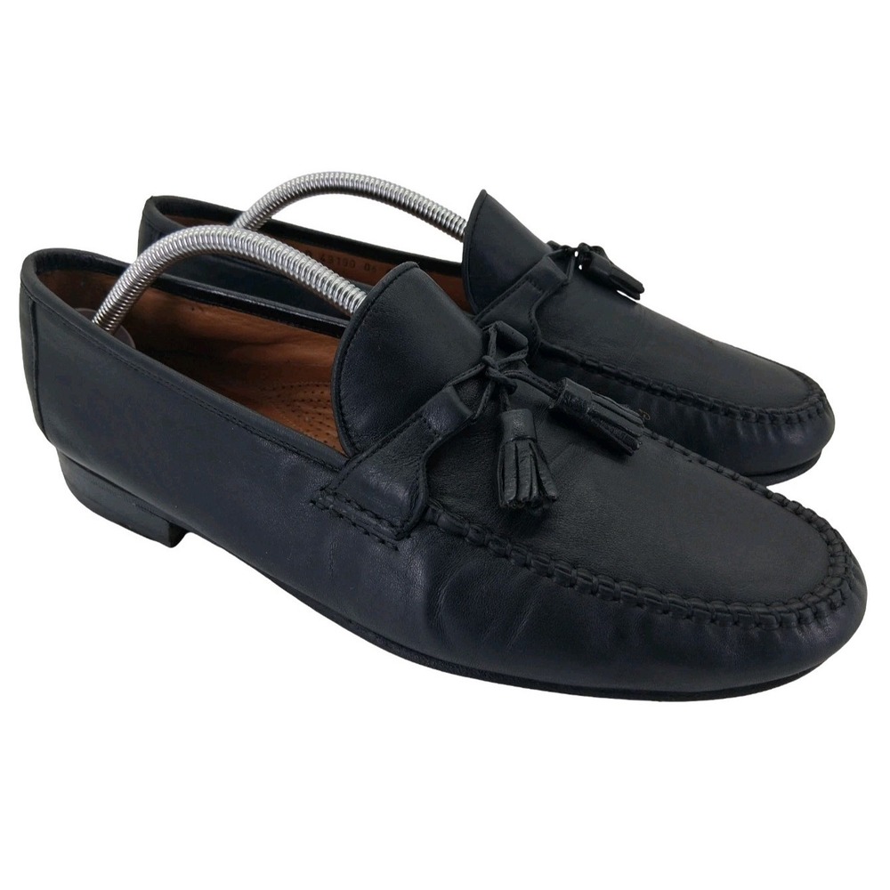 Allen Edmonds Urbino Shoes Mens Size 11.5 Black Leather Tassel Made In Italy